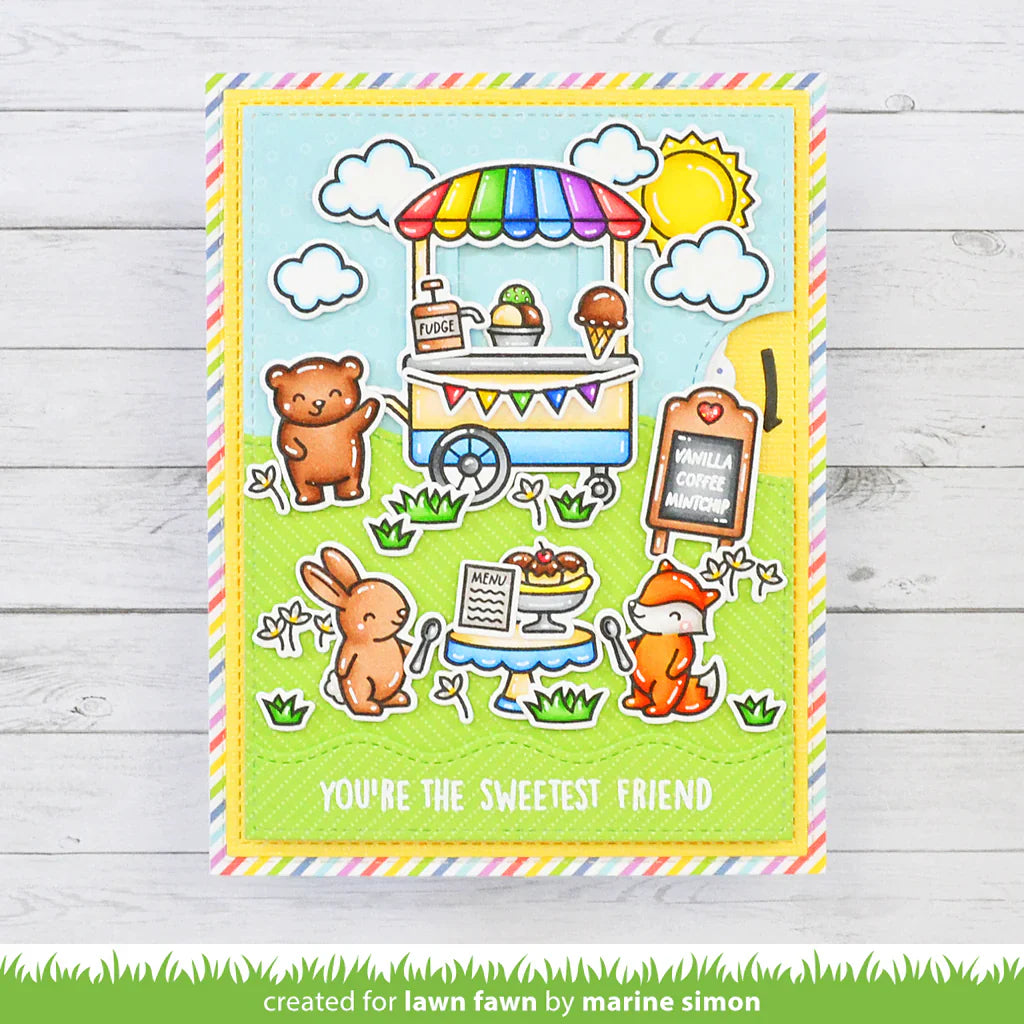 Treat Cart Stamps and Die Bundle by Lawn Fawn